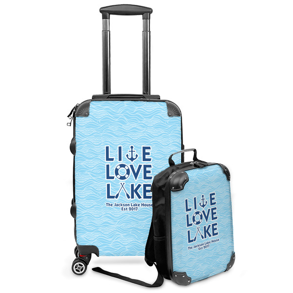 Custom Live Love Lake Kids 2-Piece Luggage Set - Suitcase & Backpack (Personalized)