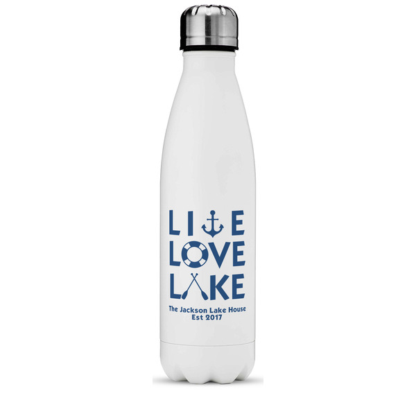 Custom Live Love Lake Water Bottle - 17 oz. - Stainless Steel - Full Color Printing (Personalized)