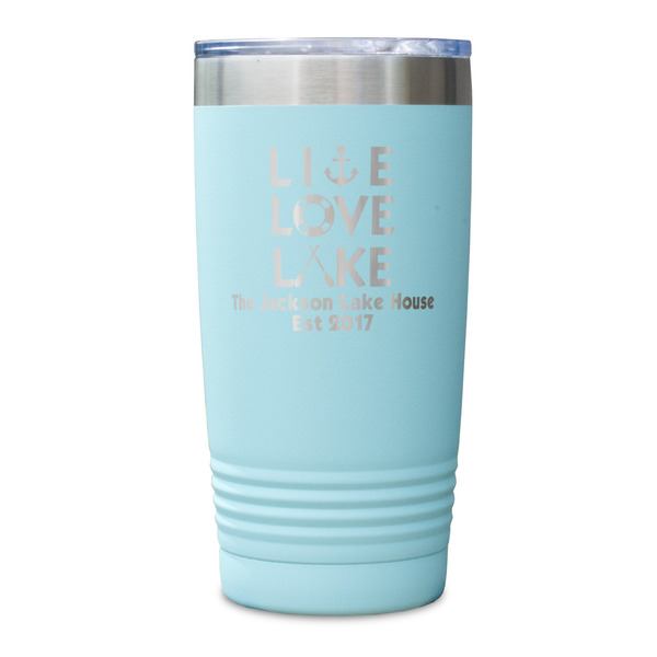 Live Love Lake Teal Polar Camel Tumbler - 20oz - Single Sided - Approval