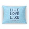Live Love Lake Rectangular Throw Pillow Case (Personalized)
