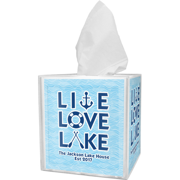 Custom Live Love Lake Tissue Box Cover (Personalized)
