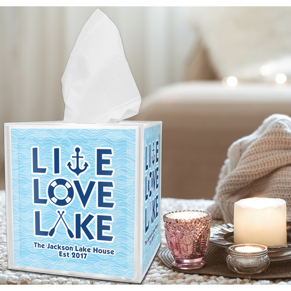 Live Love Lake Tissue Box - LIFESTYLE