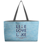Live Love Lake Beach Totes Bag - w/ Black Handles (Personalized)