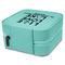Live Love Lake Travel Jewelry Boxes - Leather - Teal - View from Rear