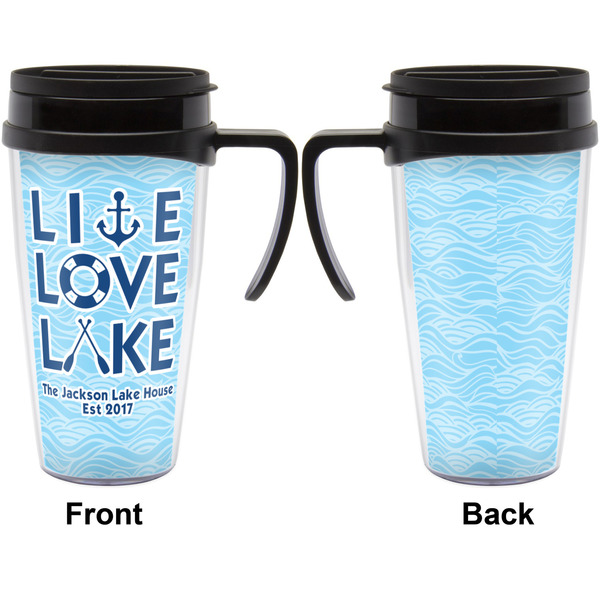 Live Love Lake Travel Mug with Black Handle - Approval