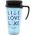 Live Love Lake Acrylic Travel Mug with Handle (Personalized)