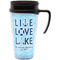 Live Love Lake Travel Mug with Black Handle - Front