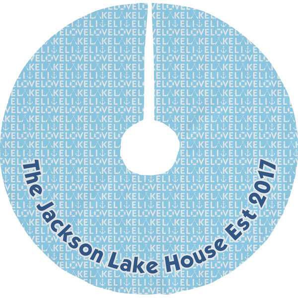 Custom Live Love Lake Tree Skirt (Personalized)