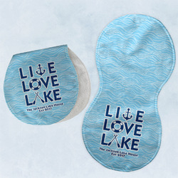 Live Love Lake Burp Pads - Velour - Set of 2 w/ Name or Text