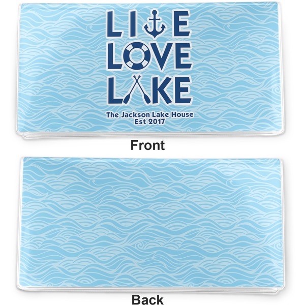 Live Love Lake Vinyl Check Book Cover - Front and Back