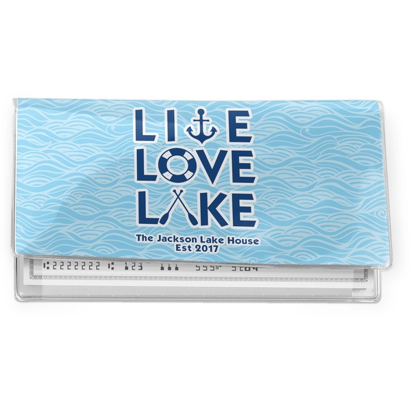 Custom Live Love Lake Vinyl Checkbook Cover (Personalized)