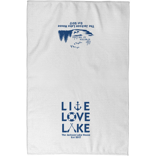 Live Love Lake Waffle Towel - Partial Print - Approval Image