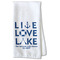 Live Love Lake Kitchen Towel - Waffle Weave - Partial Print (Personalized)