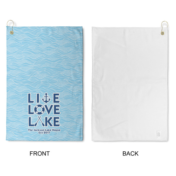 Live Love Lake Waffle Weave Golf Towel - Approval