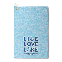 Live Love Lake Waffle Weave Golf Towel (Personalized)
