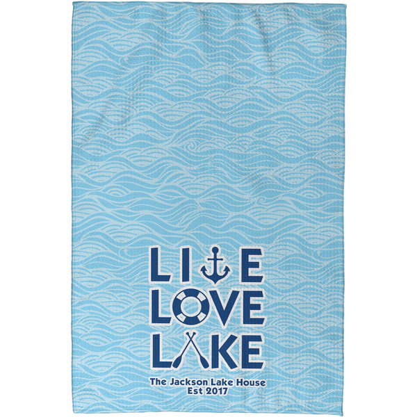 Live Love Lake Waffle Weave Towel - Full Color Print - Approval Image