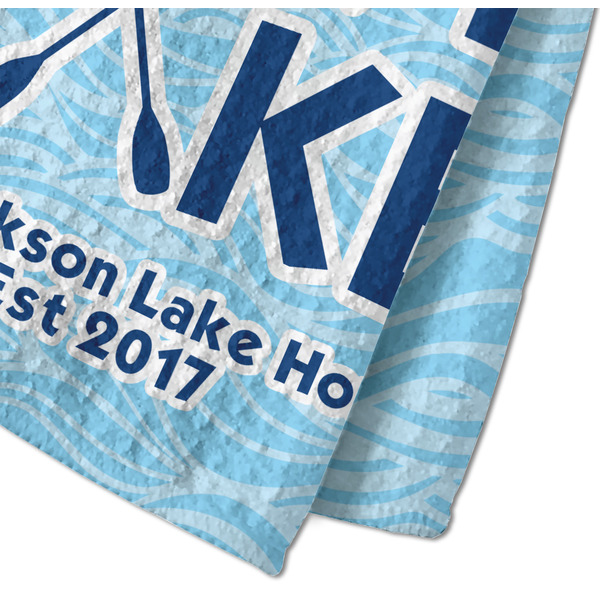 Live Love Lake Waffle Weave Towel - Closeup of Material Image