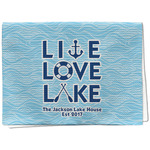 Live Love Lake Kitchen Towel - Waffle Weave - Full Color Print (Personalized)