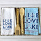 Live Love Lake Waffle Weave Towels - 2 Print Styles