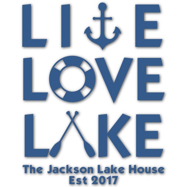 Custom Live Love Lake Graphic Decal - XLarge (Personalized)