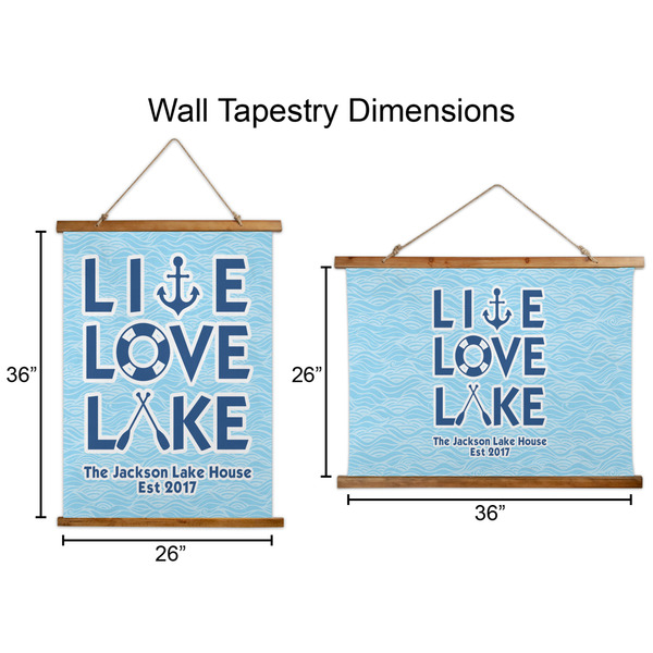Live Love Lake Wall Hanging Tapestries - Parent/Sizing