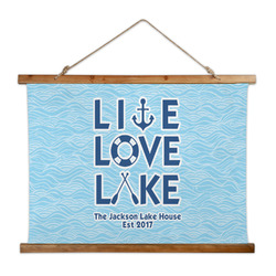Live Love Lake Wall Hanging Tapestry - Wide (Personalized)