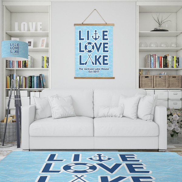 Live Love Lake Wall Hanging Tapestry - Portrait - IN CONTEXT