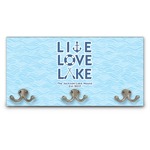 Live Love Lake Wall Mounted Coat Rack (Personalized)