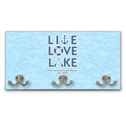Live Love Lake Wall Mounted Coat Rack (Personalized)