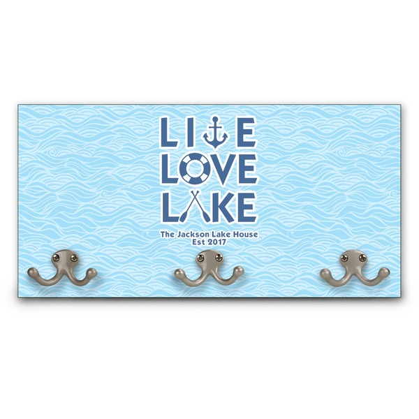Custom Live Love Lake Wall Mounted Coat Rack (Personalized)