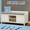 Live Love Lake Wall Name Decal Above Storage bench