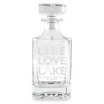 Live Love Lake Whiskey Decanter - 26 oz Square (Personalized)