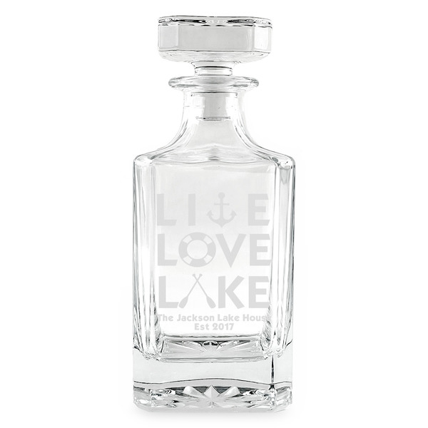 Live Love Lake Whiskey Decanter - 26oz Square - FRONT