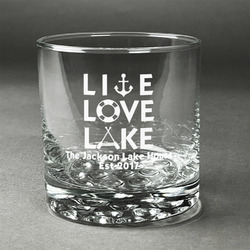Live Love Lake Whiskey Glass - Engraved (Personalized)