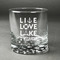 Live Love Lake Whiskey Glass - Front/Approval