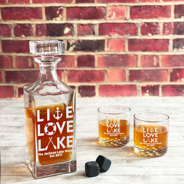 Live Love Lake Whiskey Glass - In Context