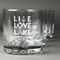Live Love Lake Whiskey Glasses Set of 4 - Engraved Front