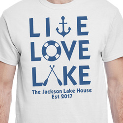 Live Love Lake T-Shirt - White - Medium (Personalized)