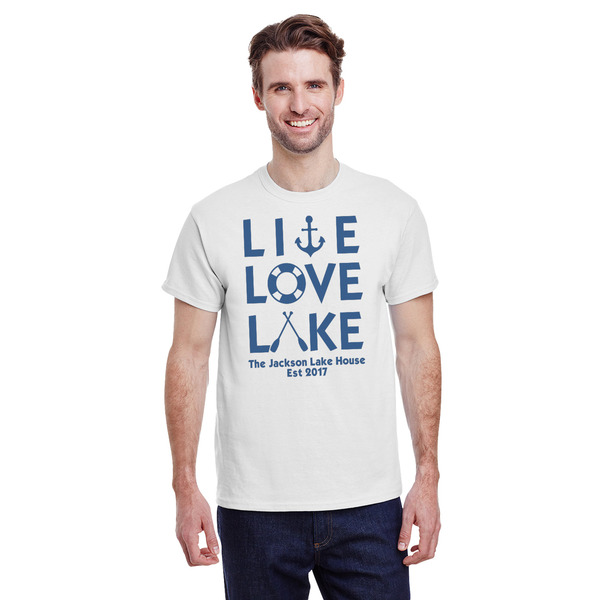 Custom Live Love Lake T-Shirt - White - Medium (Personalized)