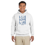 Live Love Lake Hoodie - White - Small (Personalized)