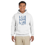 Live Love Lake Hoodie - White - Large (Personalized)