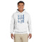 Live Love Lake White Hoodie on Model - Front