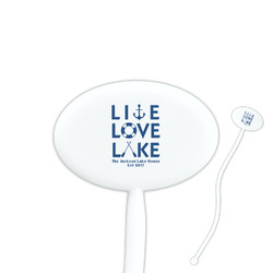 Live Love Lake Oval Plastic Stir Sticks (Personalized)