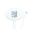 Live Love Lake White Plastic 7" Stir Stick - Oval - Closeup
