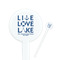 Live Love Lake White Plastic 7" Stir Stick - Round - Closeup