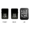 Live Love Lake Windproof Lighters - Black, Double Sided, w Lid - APPROVAL