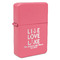 Live Love Lake Windproof Lighters - Pink - Front/Main