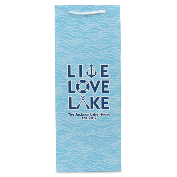 Live Love Lake Wine Gift Bag - Gloss - Front