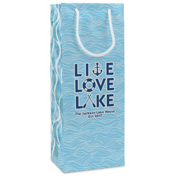 Live Love Lake Wine Gift Bags - Gloss (Personalized)