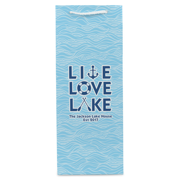 Live Love Lake Wine Gift Bag - Matte - Front